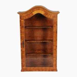 Petite Vitrine Suspendue Baroque Antique en Noyer, 1800