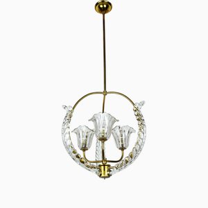 Lámpara de araña de Murano de Ercole Barovier Barovier & Toso, años 30