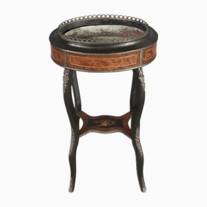 Antiker Napoleon III Beistelltisch mit Pflanzenblumensäulen, 1850