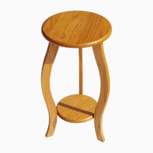 Amsterdam School Two Tiered Oak Plant Stand, 1950s