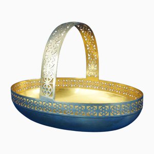 Vintage Art Deco Basket in Metal from WMF Factory of Albert Mayer, 1920s