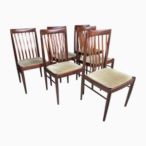 Sillas de comedor danesas Mid-Century modernas de HW Klein para Bramin, años 60. Juego de 6