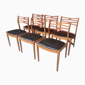 Sedie da pranzo in teak di Johannes Andersen per Vamo Sønderborg, Danimarca, set di 6