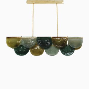 Elongated Murano Glass Hanging Lamp