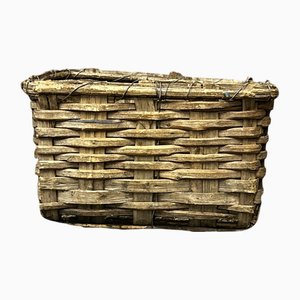Large Vintage Grape Harvest Log Basket, 1920s