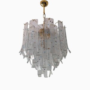 Lampadario in vetro di Murano di Barbini, anni '70