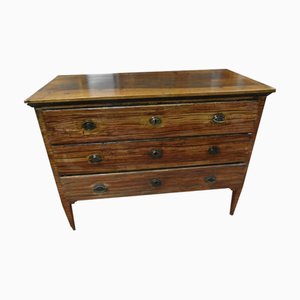Commode Louis XV avec Faux Bois Laqué d'Origine, Région des Marches