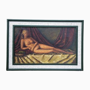 Angelletti Nazzareno, Nackte Frau, 1973, Ölgemälde auf Leinwand, Gerahmt