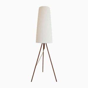 Mid-Century Modern Scandinavian Three-Legged Floor Lamp in Teak, 1960s