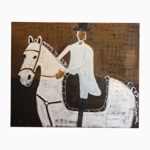 Rubins J. Spaans, Man on Horseback, 2025, Oil on Linen Canvas