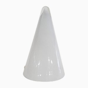 Milk Glass Pyramid Table Lamp by SCE France, 1970s