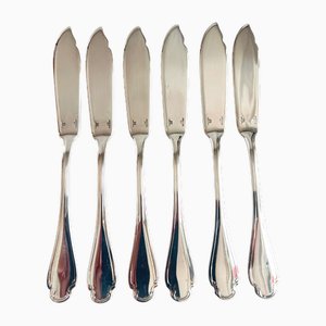 Versilberte Pompadour Fischmesser von Christofle, 1960er, 6 . Set