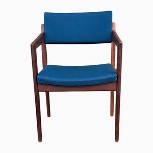 Armchair in Walnut with Blue Upholstery by Michael Thonet, 1960s
