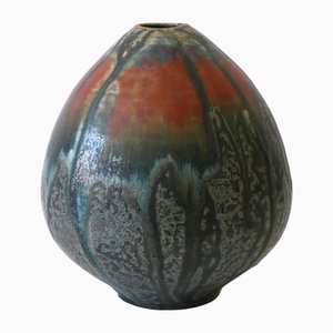 Vase Studio Poterie Vintage en Céramique par Ilse Ludwig-Korbel, 1986