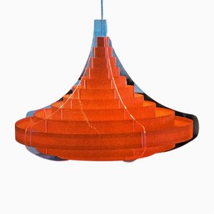 Space Age Pagoda Hanging Lamp by B. Ravn Christensen for Quality System, Denmark, 1970