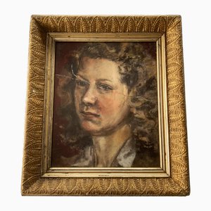 Portrait, 19e-20e Siècle, Peinture sur Papier, Encadré