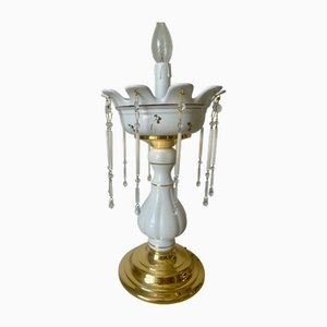 White Ceramic Lamp with 24k Gold Decorations, 1970s