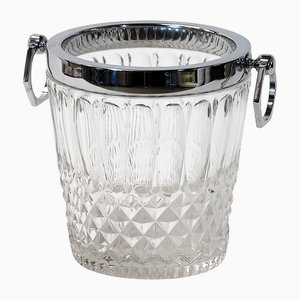 French Hand Made Cut Crystal Champagne Bucket, 1980s