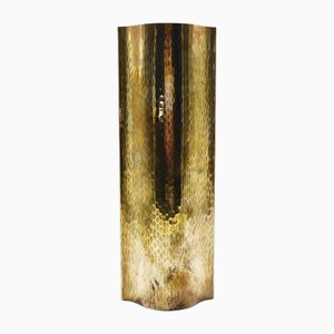 Hammered Brass Vase from Zanetto, Italy, 1970s