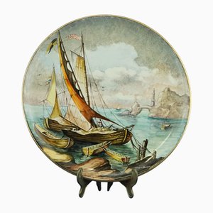 Vintage Ceramic Plate by Carotti Virgilio, 1940s