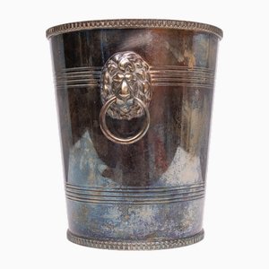 Refroidisseur à Vin Tête de Lion Epns Plaqué Argent, 1950s