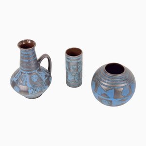 Vases Fat Lava Ankara par Carstens Tönnieshof, 1960s, Set de 3