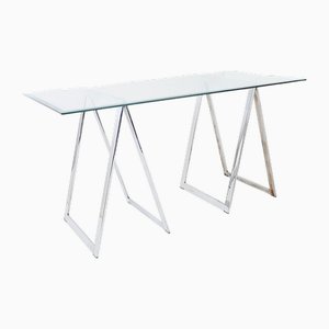 Vintage Schreibtisch aus Chrom, 1970er