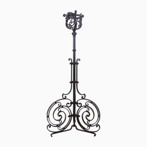 Art Nouveau Style Wrought Iron Tripod Candlestick