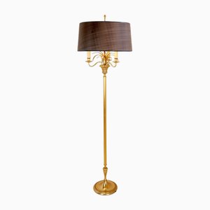 Brass Pineapple Floor Lamp from Maison Charles, 1970