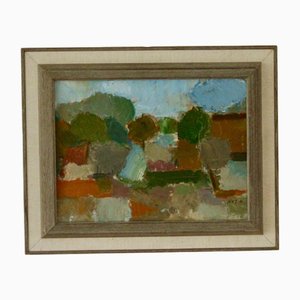 Kaj Nilsson, Abstract Composition, 1960s, Oil on Panel, Framed