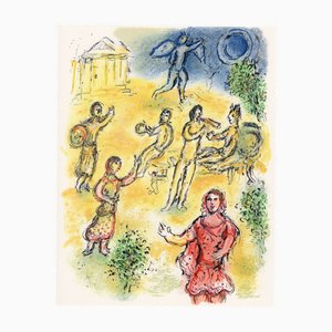Marc Chagall, Fiesta en casa de Menelaus, de Odyssey, 1989, Litografía
