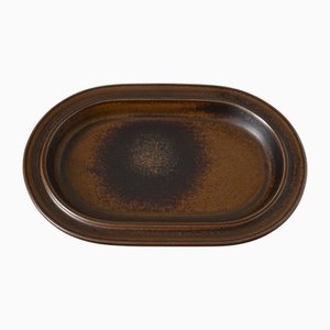 Plateau Ovale Ruska par Ulla Procope pour Arabia, Finlande, 1970s