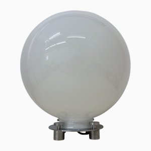 Lámpara de mesa modelo 752 de vidrio y cromo atribuida a Martinelli Luce, Italia, años 70