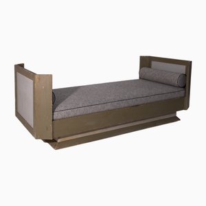 Sofá cama italiano vintage en gris de algodón, 1920