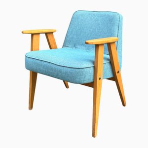 Armchair Model 366 Blue by Józef Chierowski