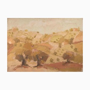 Franco Marzilli, Hills, Oil Painting, 1970s