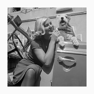 Karl Heinrich Lämmel, Woman and Dog in Summer, 1930s / 2025, Photographic Print