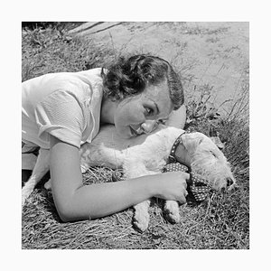 Karl Heinrich Lämmel, Femme et chien en été, années 1930 / 2025, Impression photo