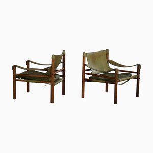 Sirocco Sessel aus Leder & Palisander von Arne Norell, 1960er