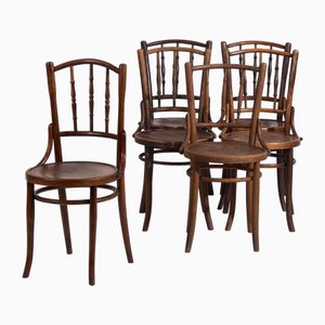 Sedie vintage in stile caffè, Parigi, 1920, set di 6