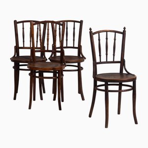 Sedie vintage in stile viennese, anni '20, set di 4
