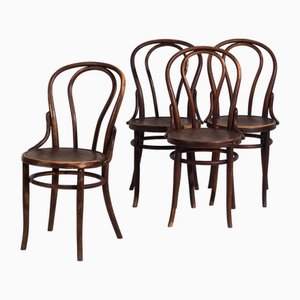 Sedie vintage in stile caffè, Parigi, 1920, set di 4