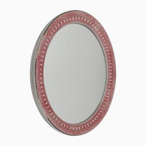 Italian Oval Mirror with Regency Decoration, 1950s