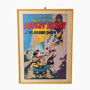 Serigrafía de Mickey Mouse de Walt Disneys, años 70