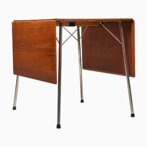 Model 3601 Drop Leaf Table in Teak by Arne Jacobsen from Fritz Hansen, 1950s