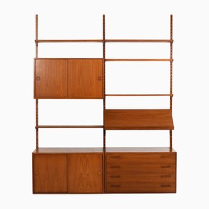 Système d'Étagère Murale en Teck par Kai Kristiansen pour FM Feldballes Møbelfabrik, 1960s