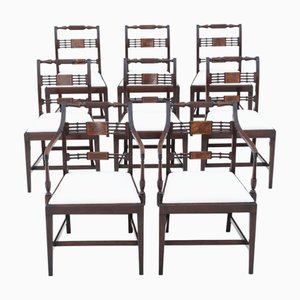 Regency Revival Mahogany Dining Chairs from Thomas Clarkson & Sons, 1940s, Set of 8