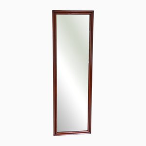Large Antique Mahogany Full-Height Floor or Wall Mirror, 19th Century
