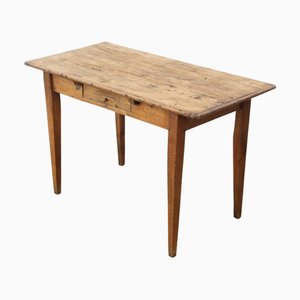 Bureau Rustique Antique en Orme et Pin