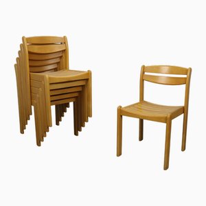 Sillas de comedor de haya de Casala, años 70. Juego de 6